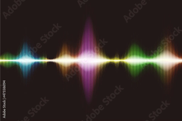 Obraz sound waves equalizer music vibration frequency beat spectrum background wallpaper
