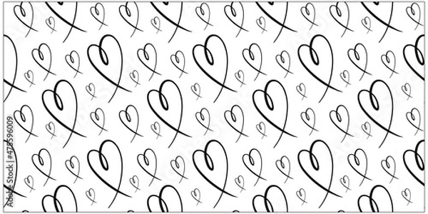Fototapeta seamless pattern with hearts