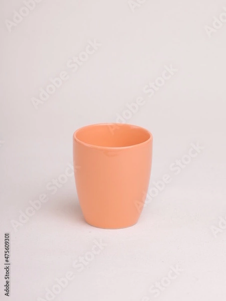 Obraz orange tea cup on a light background