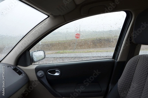 Obraz driving in the rain