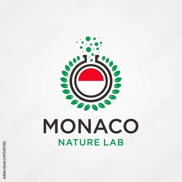 Fototapeta Monaco Nature Lab Premium Vector Logo