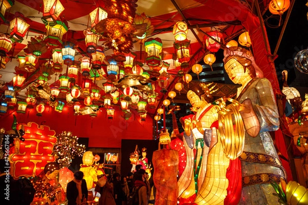 Fototapeta 長崎ランタンフェスティバル　長崎中華街　2017年