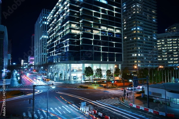 Obraz 横浜みなとみらいのオフィスビル夜景