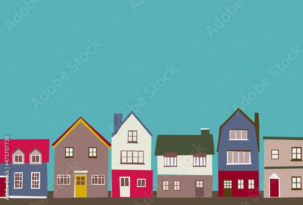 Fototapeta 背景素材_ヨーロッパ風の街並み