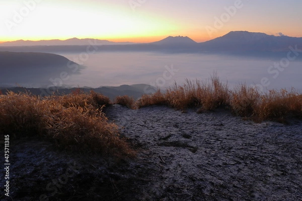 Fototapeta 日の出前の高原