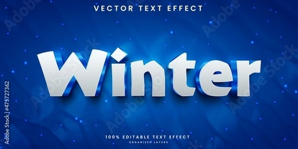 Obraz Winter text effect template