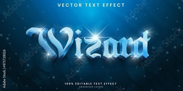 Fototapeta Wizard text effect template