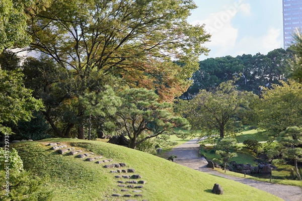 Fototapeta 丘の上に続く石階段