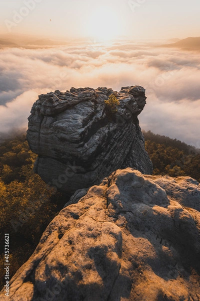 Obraz sunset over the mountain