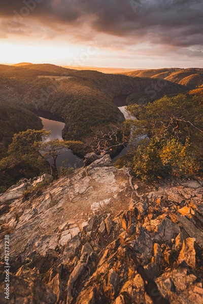 Obraz sunset over the river