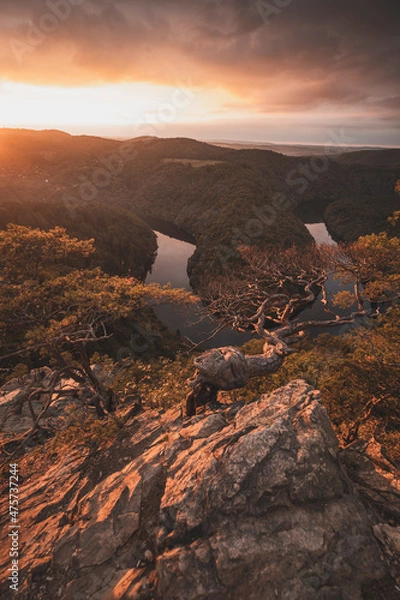 Obraz sunset in the mountains