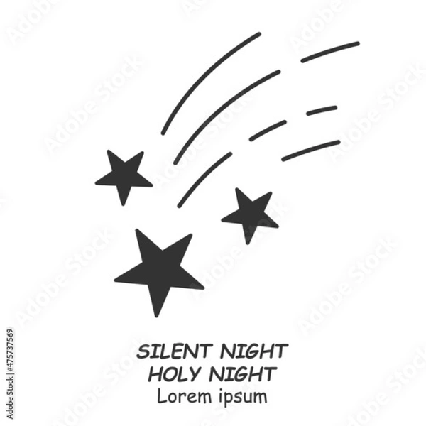 Obraz Falling star vector icon