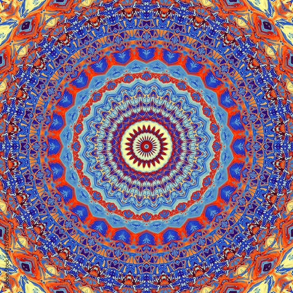 Fototapeta Digital fractal pattern. Abstract background.