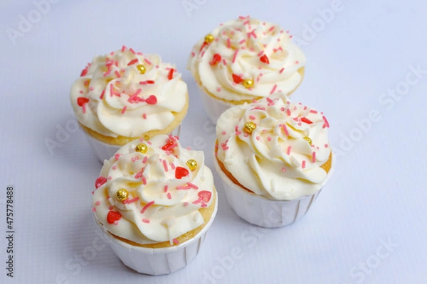 Obraz Tasty cupcakes on stand