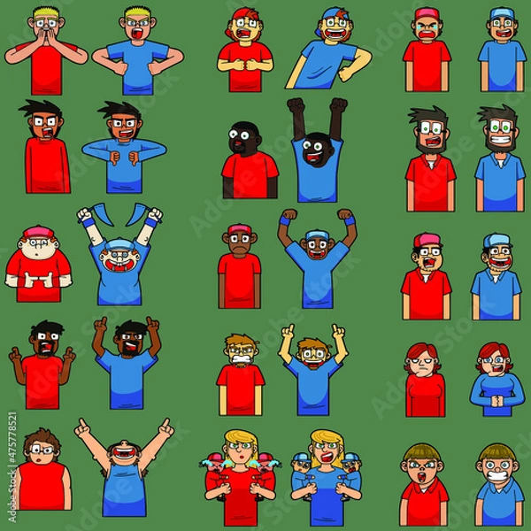 Fototapeta Cheering & Jeering Fans
