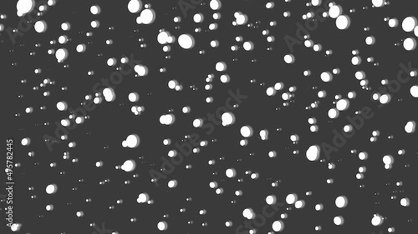Fototapeta Real falling snow on a black background for use as a texture layer in your project. Add as "Lighten" Layer in Photoshop to add falling snow to any image. 