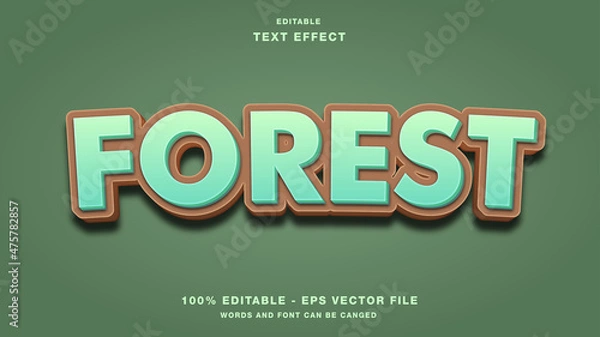 Fototapeta Floral Editable Text Effect