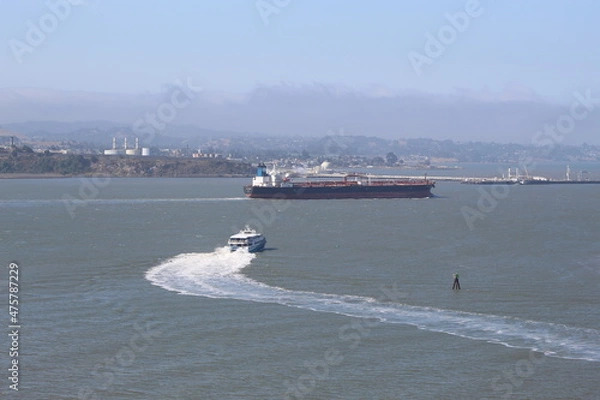 Obraz cargo ship in port