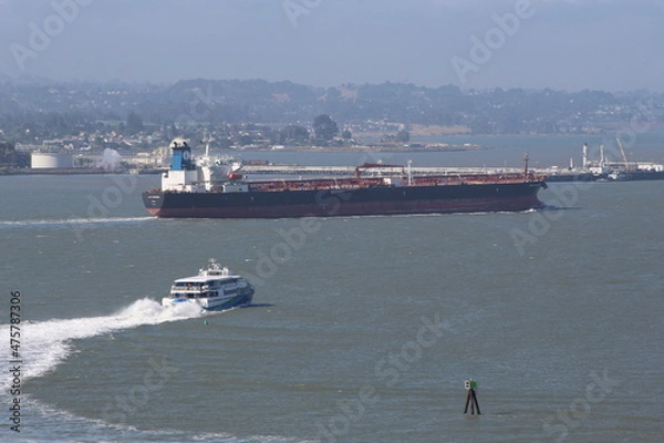 Obraz cargo ship in port