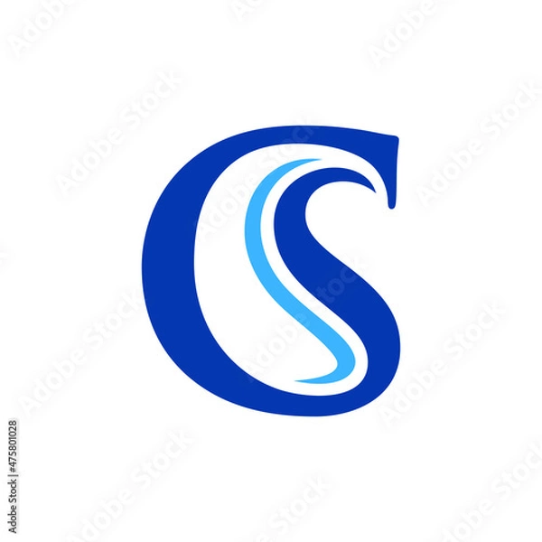 Obraz CS Logo can be use for icon, sign, logo and etc