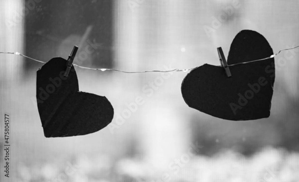Obraz paper hearts on a string