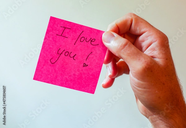 Obraz I love you note