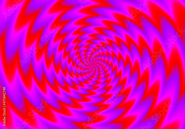 Fototapeta Red spirals. Spin illusion.