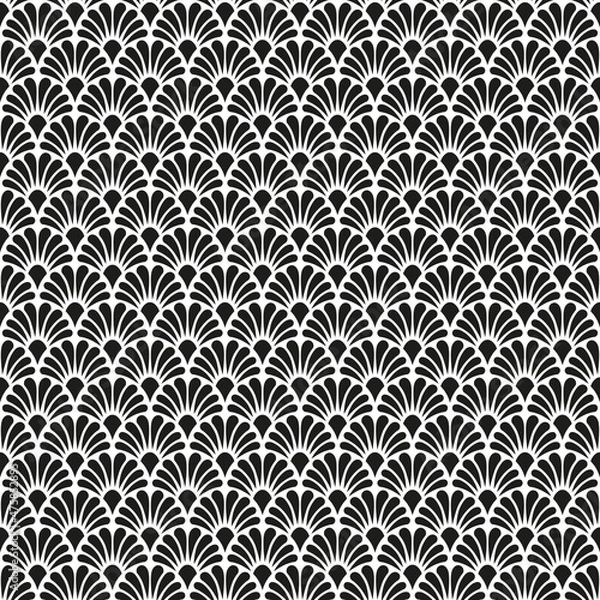 Fototapeta Seamless Art Deco scallop pattern background