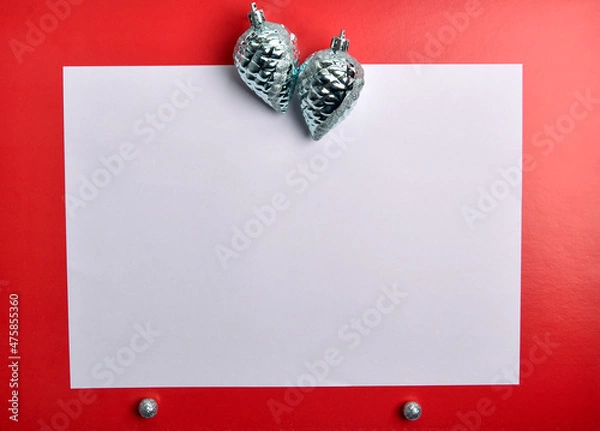 Obraz paper on red background