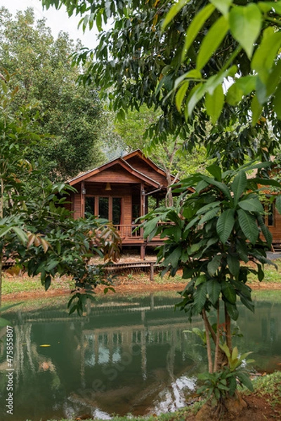 Obraz gazebo in the garden