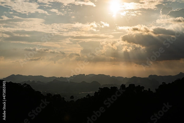Obraz sunset in the mountains