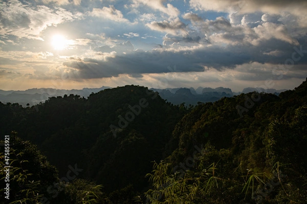 Obraz sunrise over the mountains