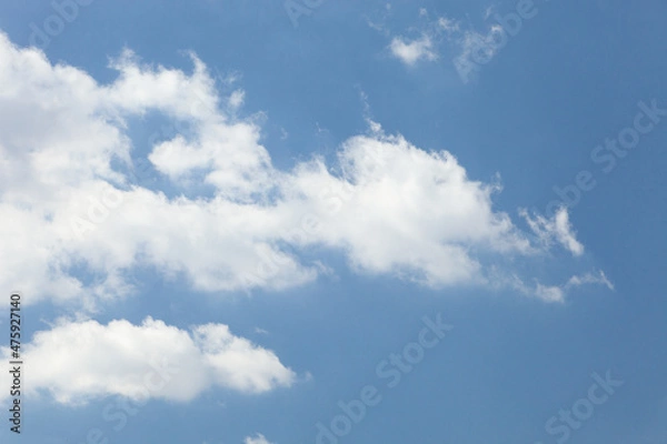 Fototapeta beautiful white clouds in the blue sky