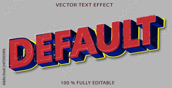 Obraz red default vector text effect