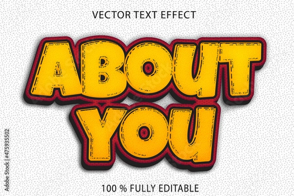 Obraz ABOUT YOU VECTOR TEXT EFFECT