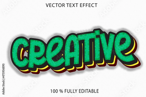 Obraz green creative vector text effect
