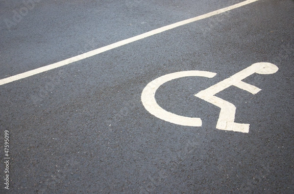 Obraz disabled car parking space