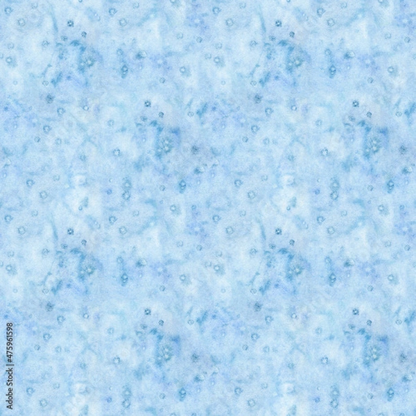 Obraz Seamless texture  Watercolor background abstract paper blue clouds sky fly air snow ice winter snowflakes
