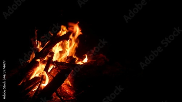 Obraz fire in the fireplace