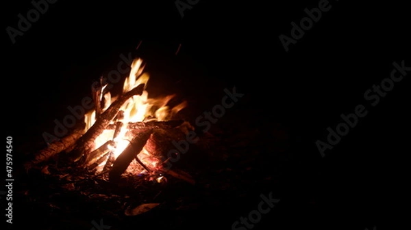 Obraz fire in the fireplace