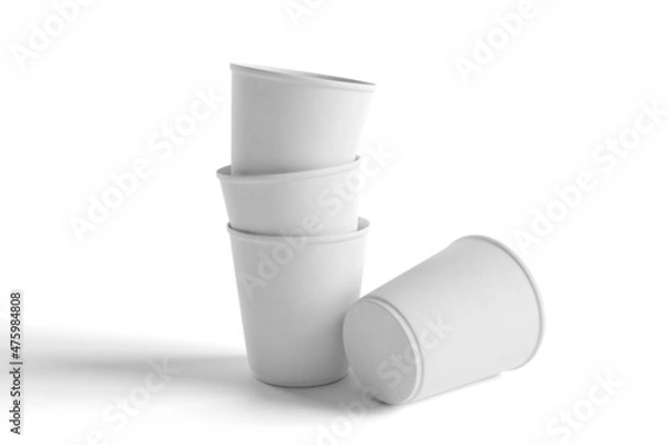 Fototapeta Expresso cup on a white background - 3d rendering