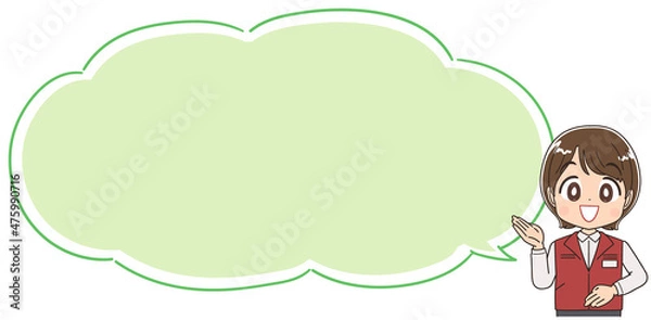 Fototapeta 電気屋・ゲームセンター店員の女性