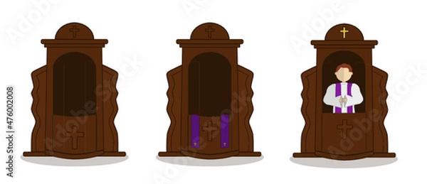 Obraz spowiedź konfesjonał 