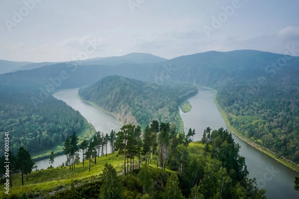 Fototapeta Mana loop in the Krasnoyarsk Krai in the summer