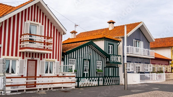 Fototapeta Maisons colorées d'Aveiro