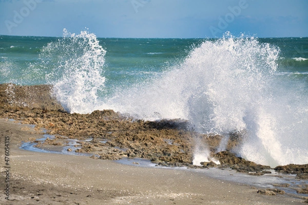 Fototapeta Blowing Rocks Preserve waves crashing