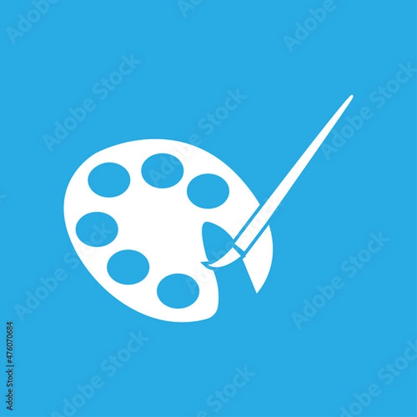 Obraz palette and bones icon, vector illustration