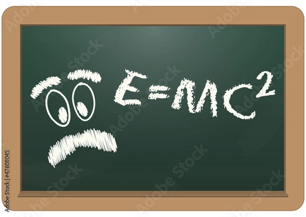 Obraz e=mc2 chalkboard