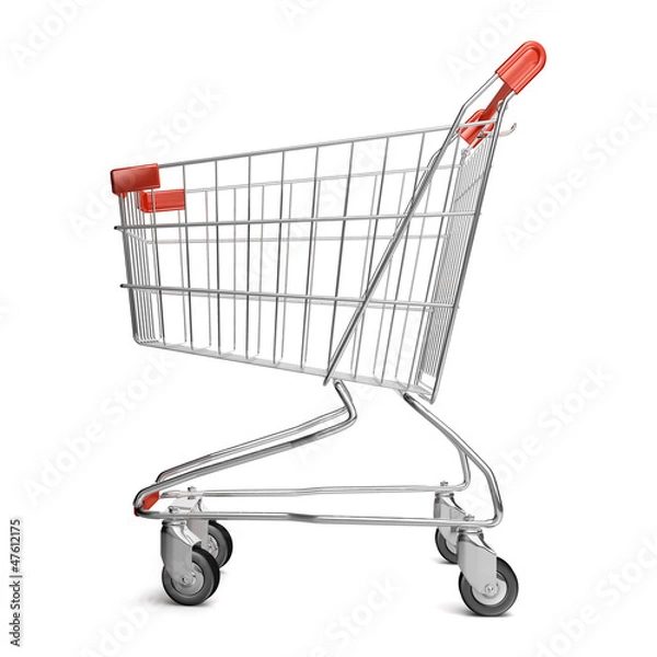 Obraz 3d Shopping cart isolated