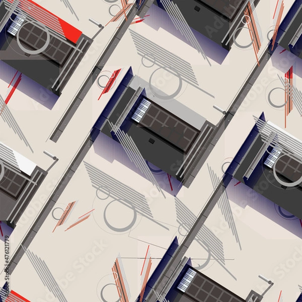 Fototapeta Architectura Seamless  Pattern